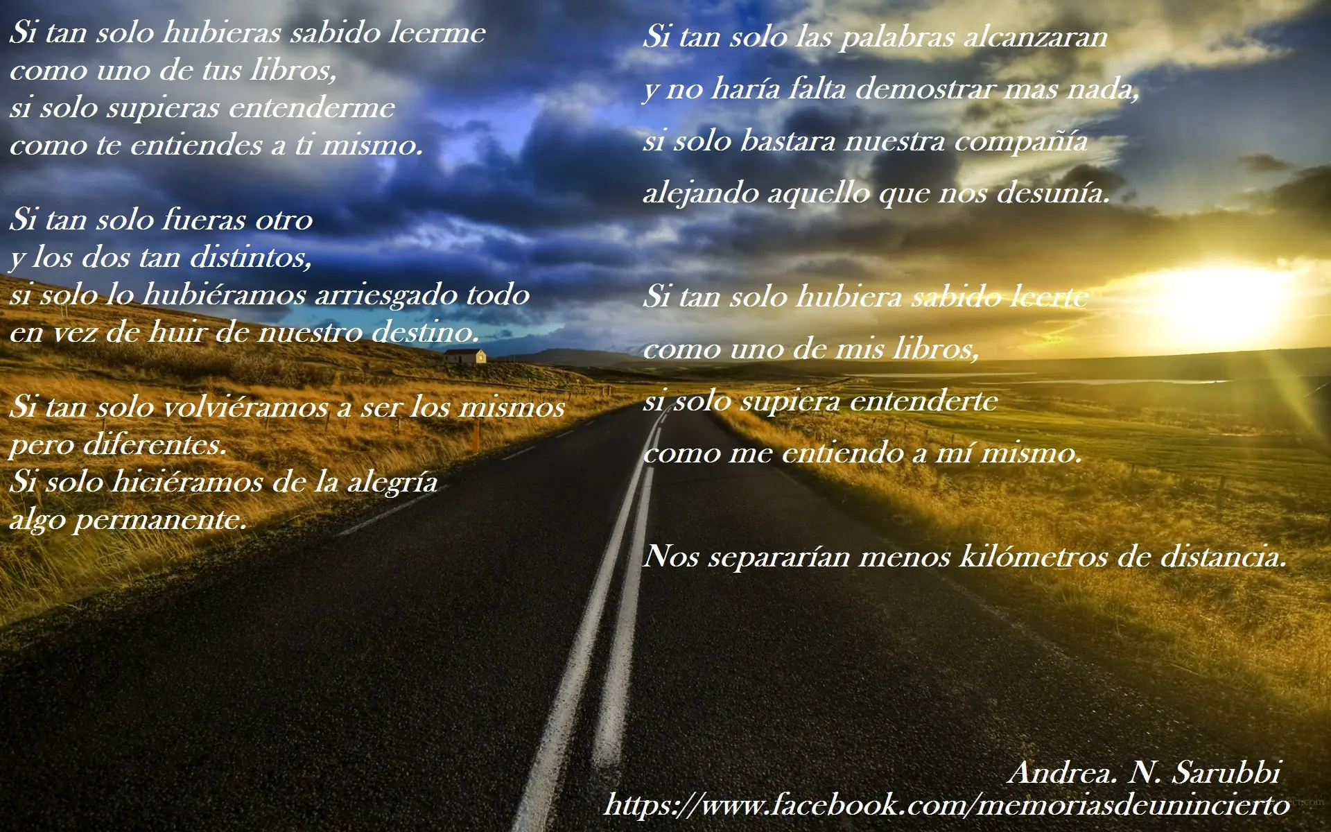 Si tan solo - Poesía.