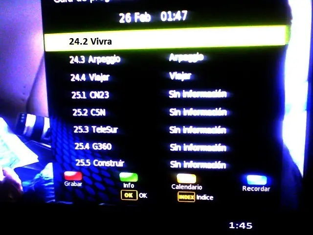 probando La TDA (televisión digital abierta)