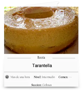 Tarantella, un postre delicioso con ingredientes simples.