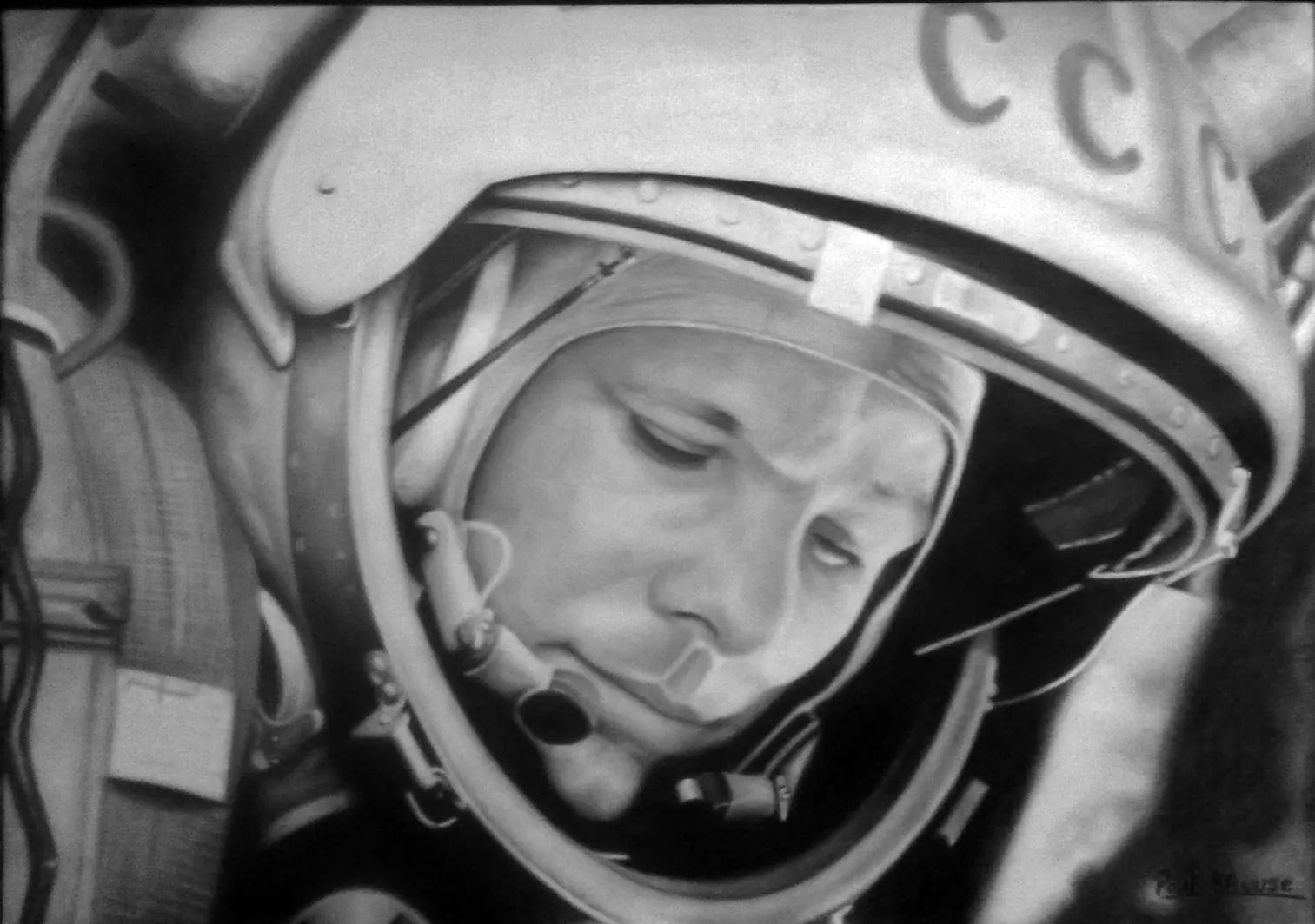 Realismo con grafito - Yuri Gagarin