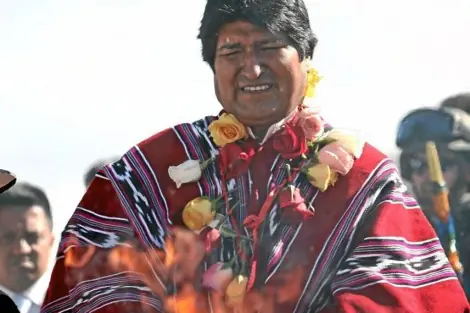 Evo Morales,un exitoso coleccionista de ponchos.