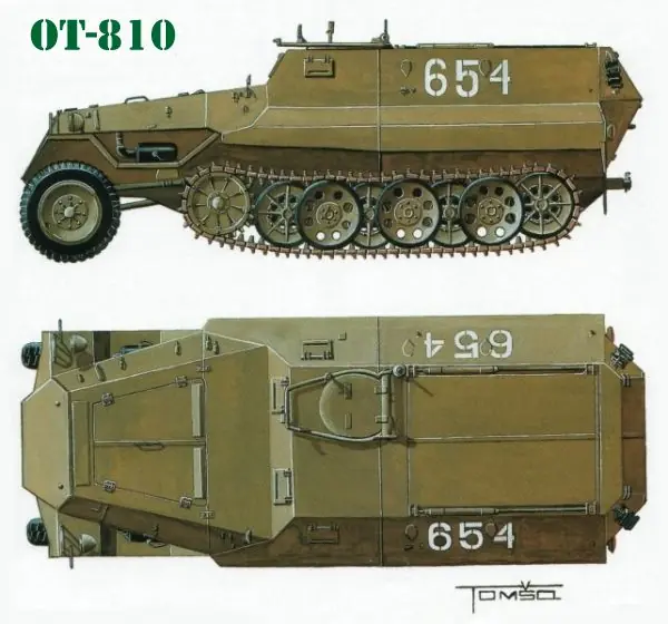 bajo dos banderas; SDKFZ 251y el OT 810