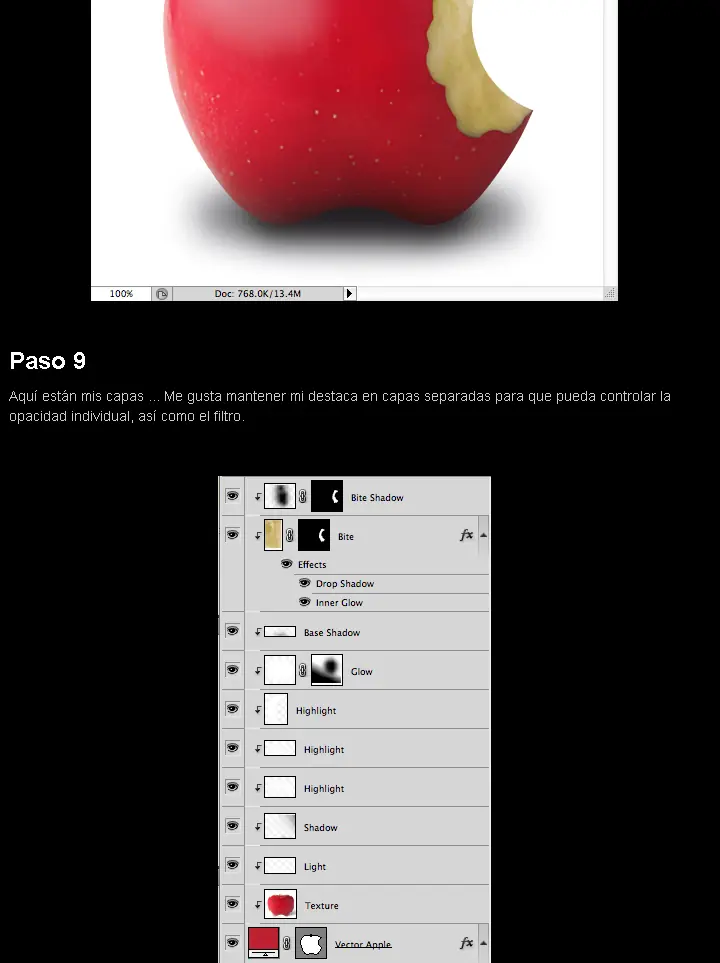 Verdadero logotipo de Apple [Tutorial][PShop]