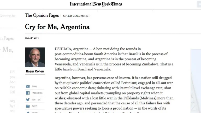 Argentina está en proceso de convertirse en Venezuela