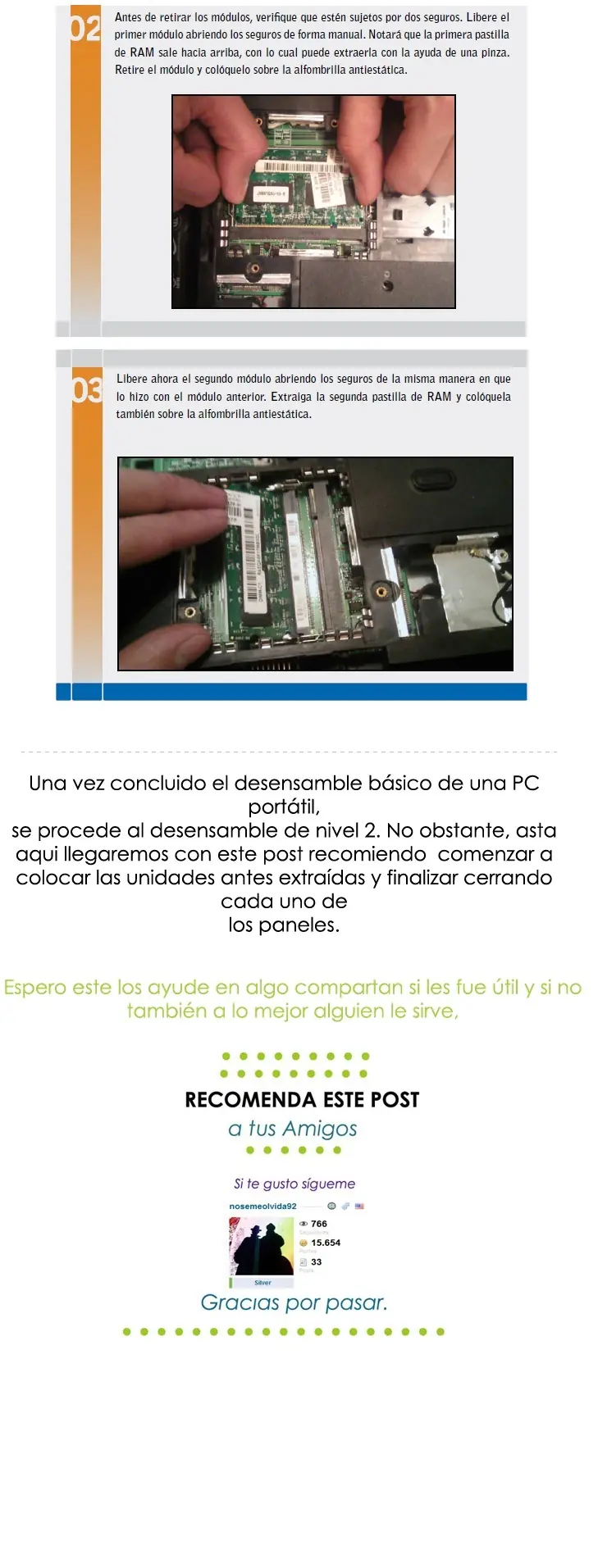 Desensamble  de Portátil (M post) Inteligencia Colectiva