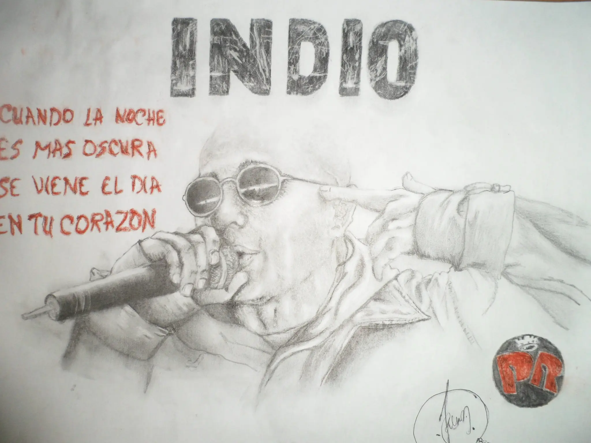 Indio solari en lapiz