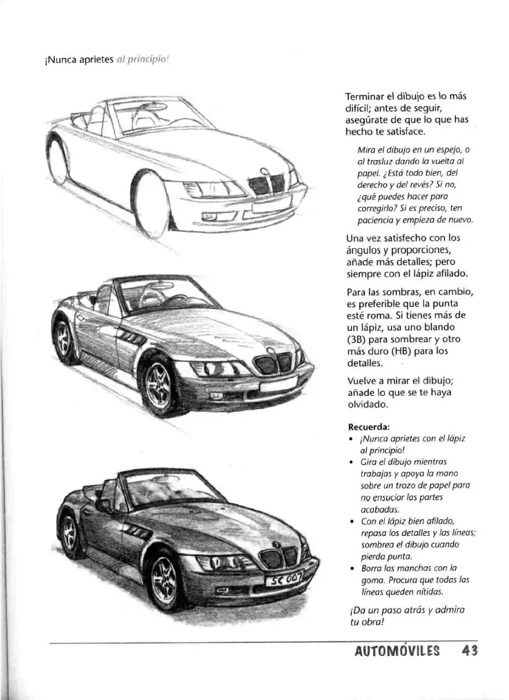 como dibujar autos paso a paso
