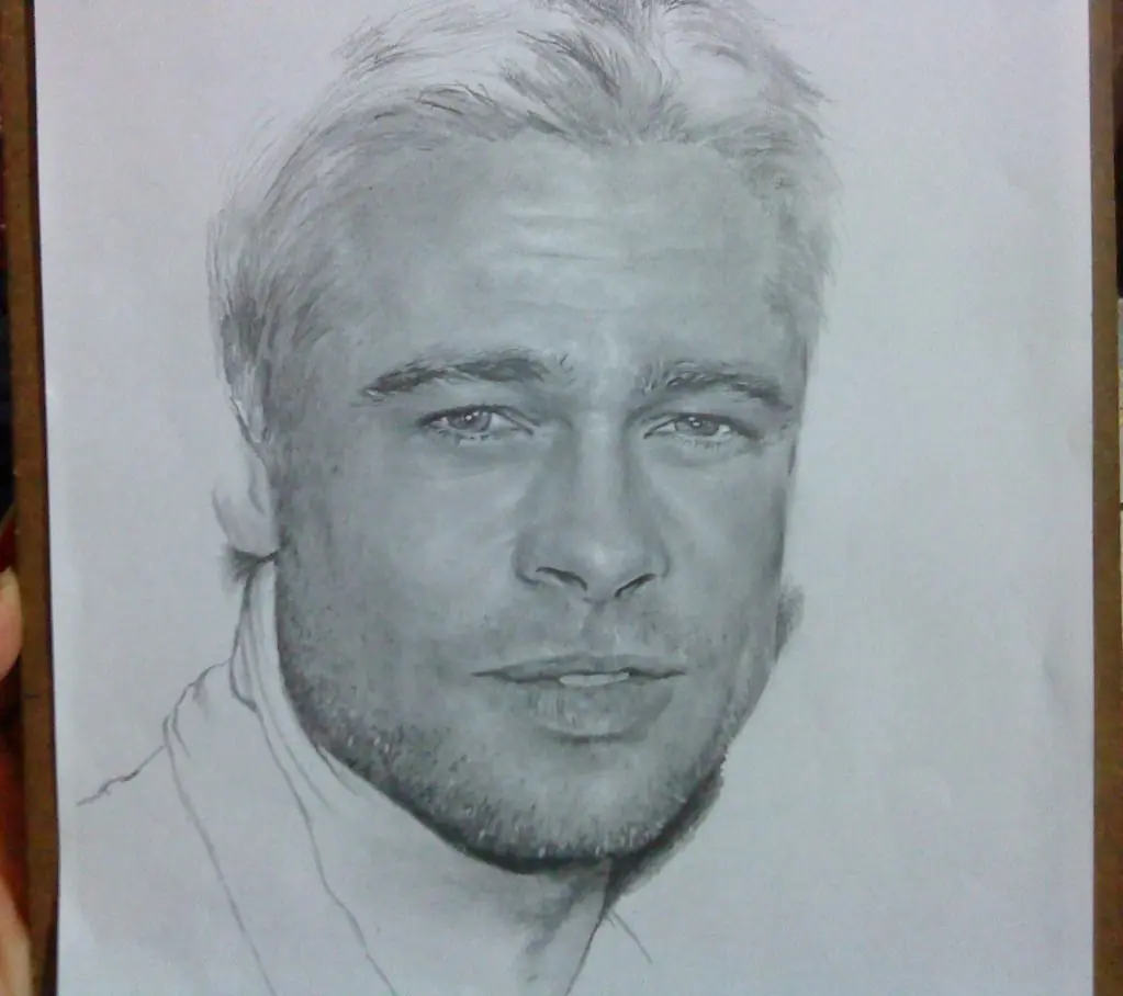 mi dibujo de Brad Pitt(realista)