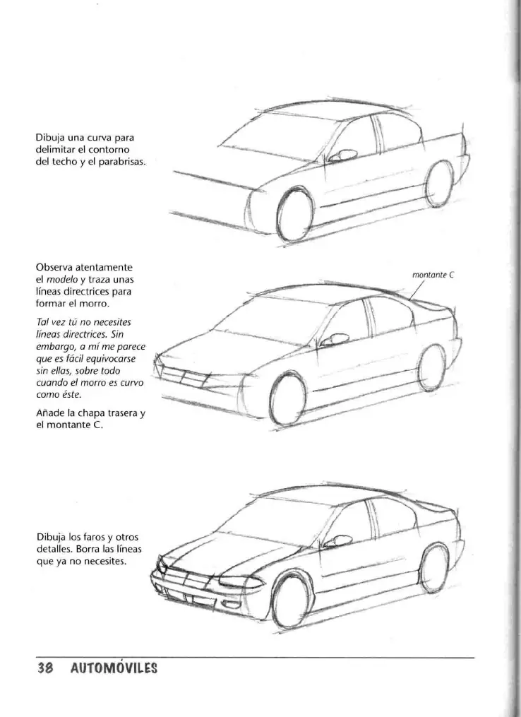como dibujar autos paso a paso