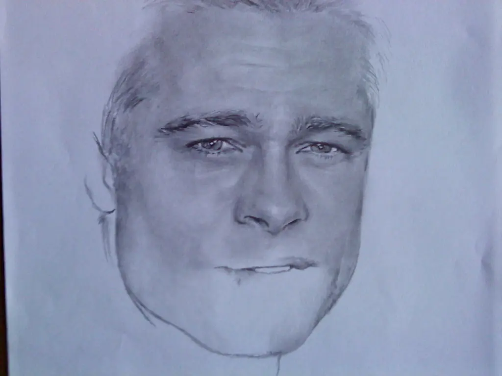 mi dibujo de Brad Pitt(realista)