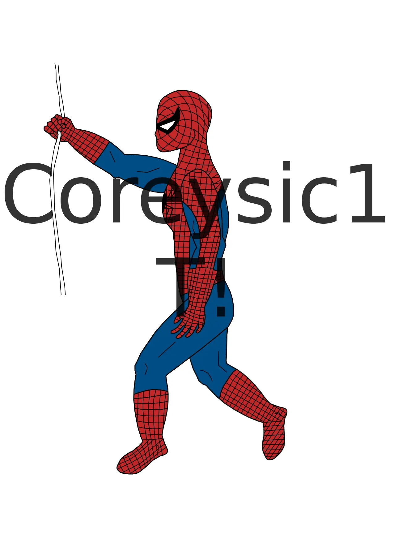 Dibujo propio a lapiz y digitalizado (Spiderman)