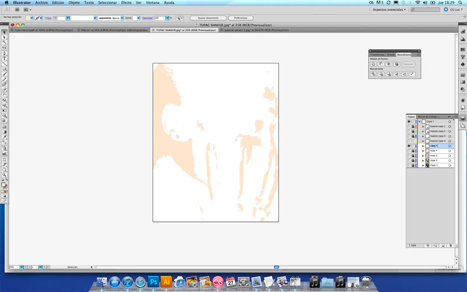 Como hacer stencil multilayer en Illustrator