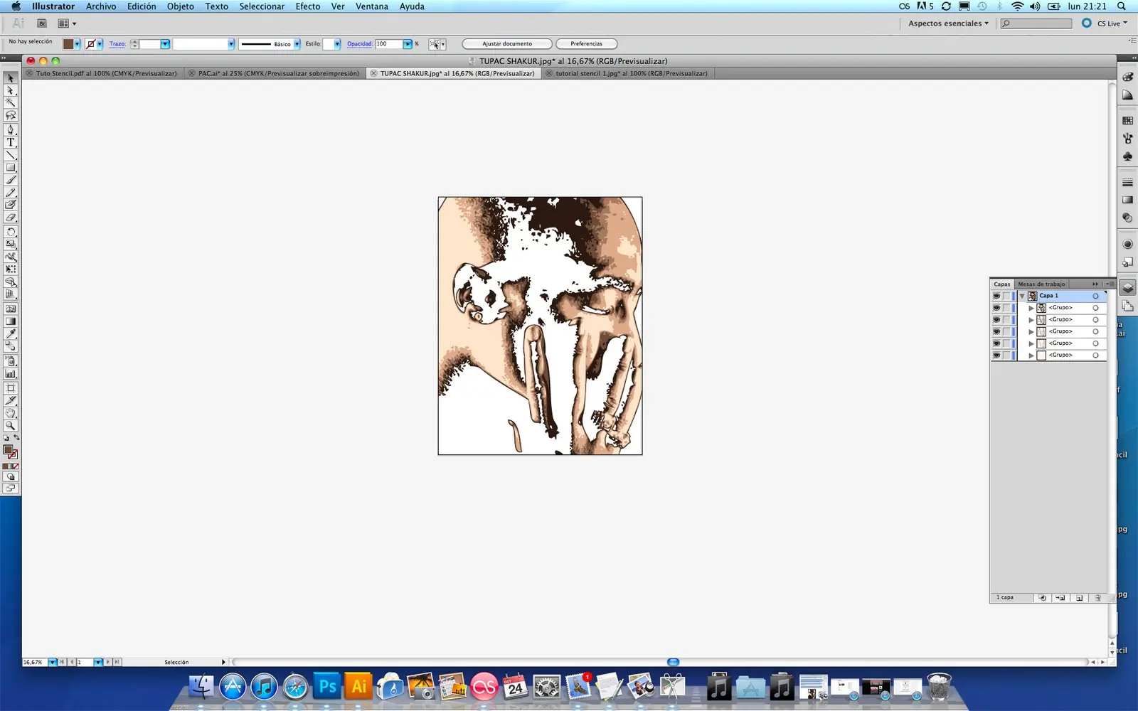 Como hacer stencil multilayer en Illustrator