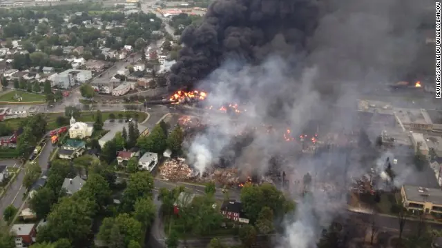 Explosión de un tren en Canadá