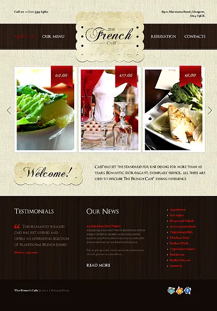 Plantillas de diseño web estilo Retro