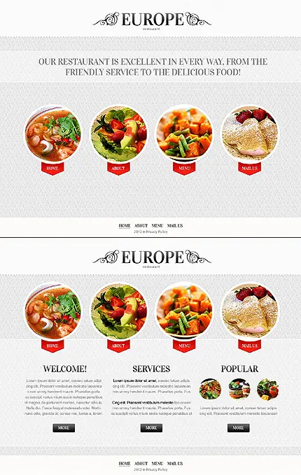 Plantillas de diseño web estilo Retro
