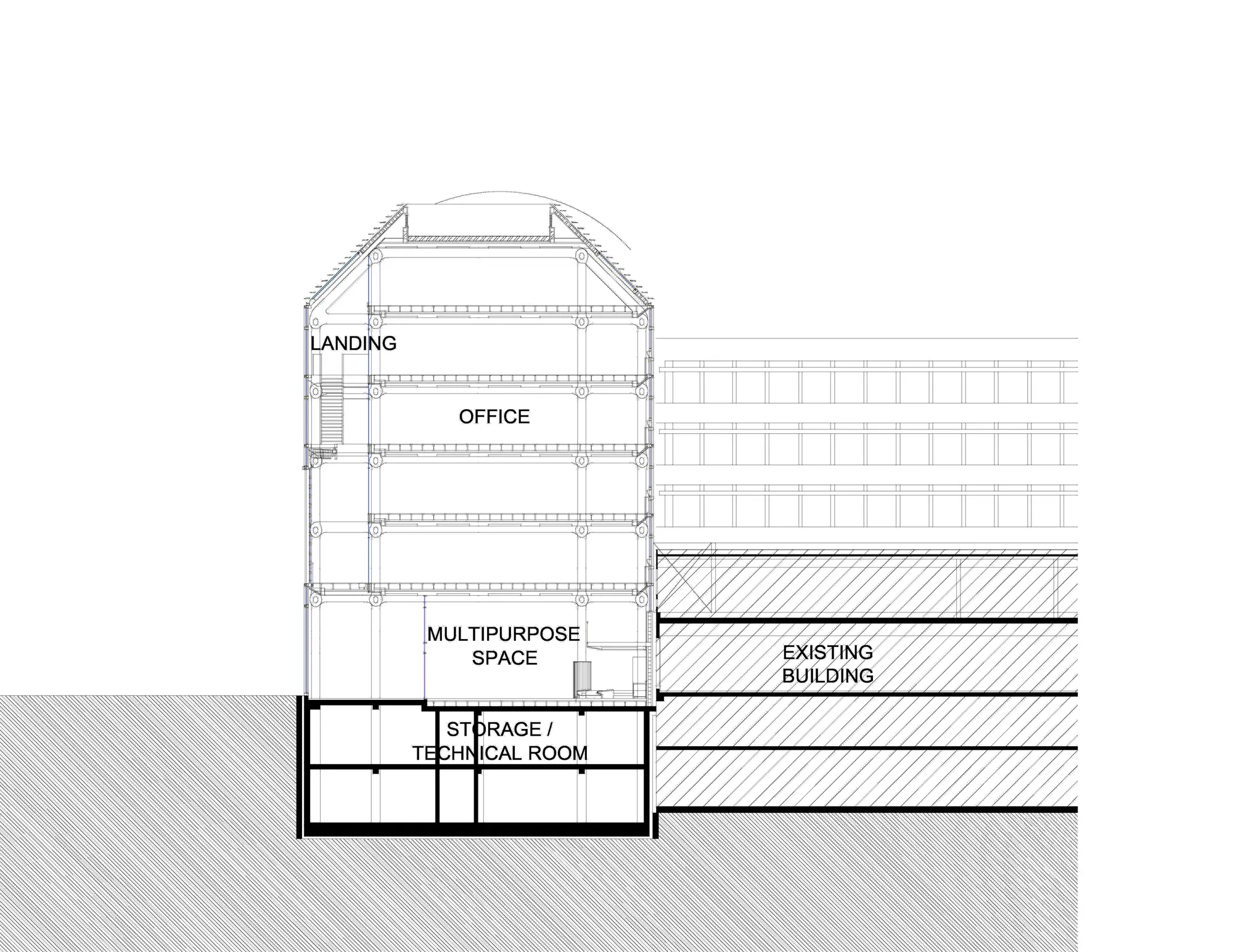 Edificio, estructura de madera, Shigeru Ban Architects