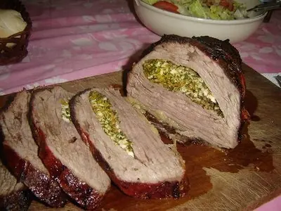 Carne rellena al horno...