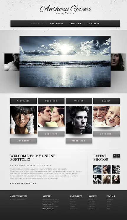 Plantillas de diseño web estilo Retro