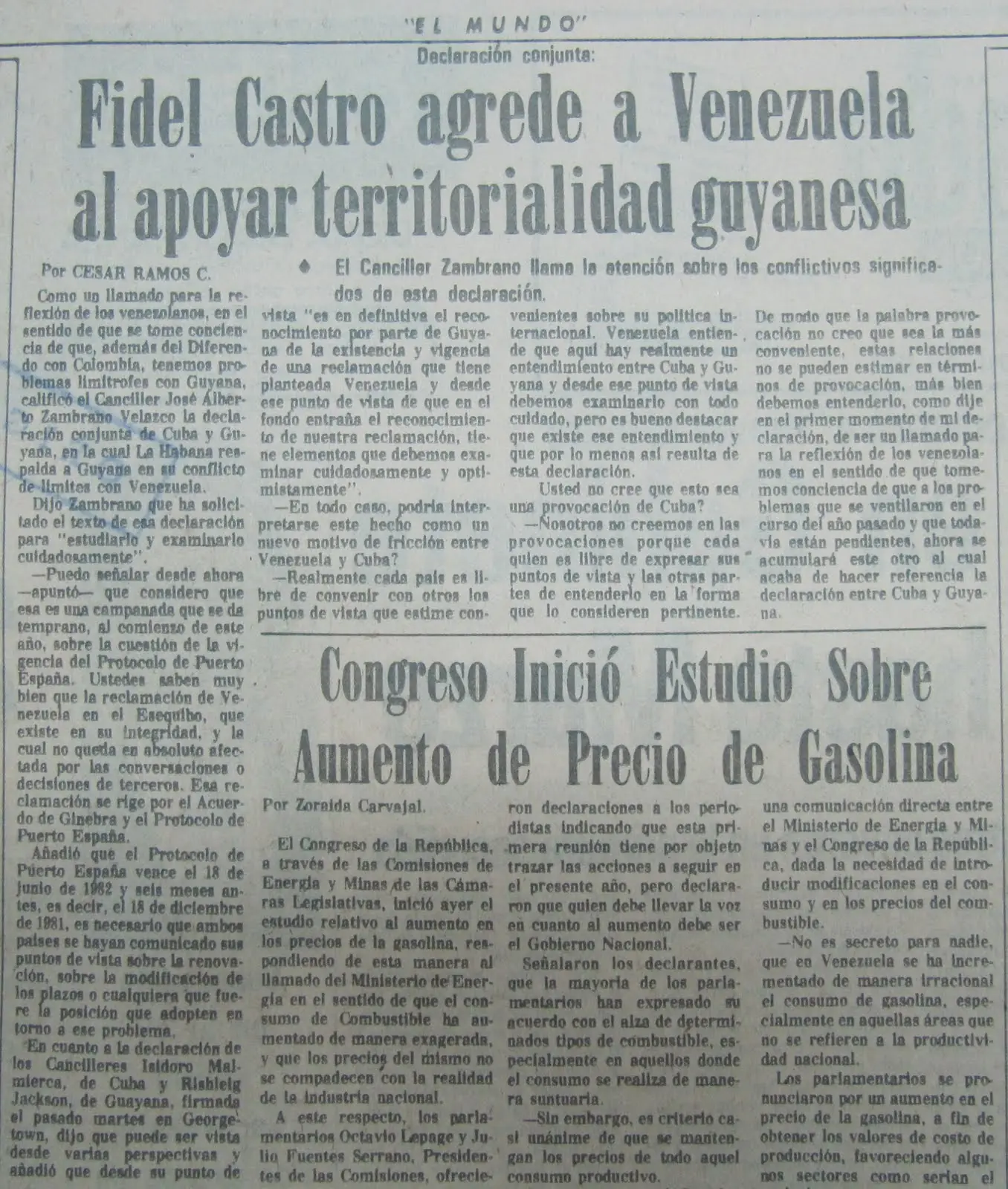 Fidel Castro amigo de Venezuela? Si claro...