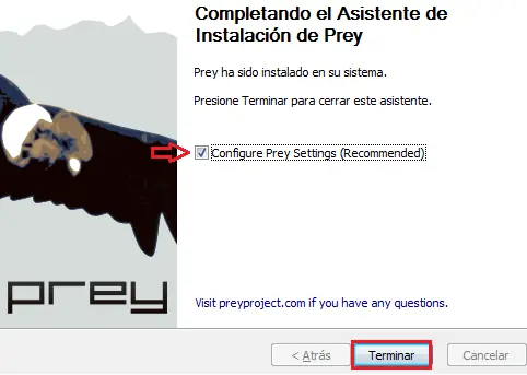 Configurar Prey y Uso