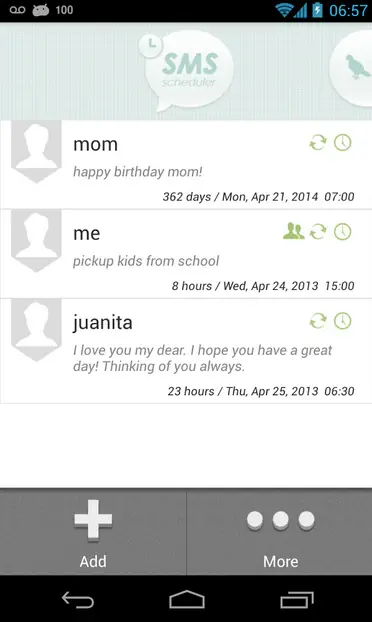 Mandar SMS programados