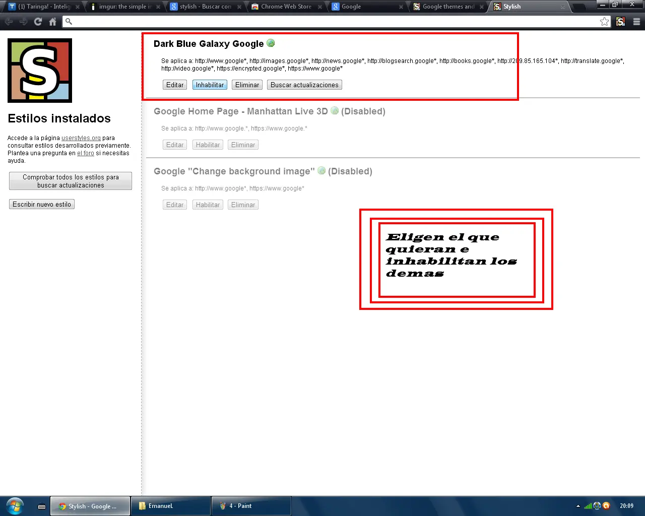 Como cambiarle el fondo a Google. Actualizado 2013!