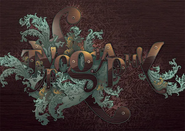 Como crear texto madera (photoshop)