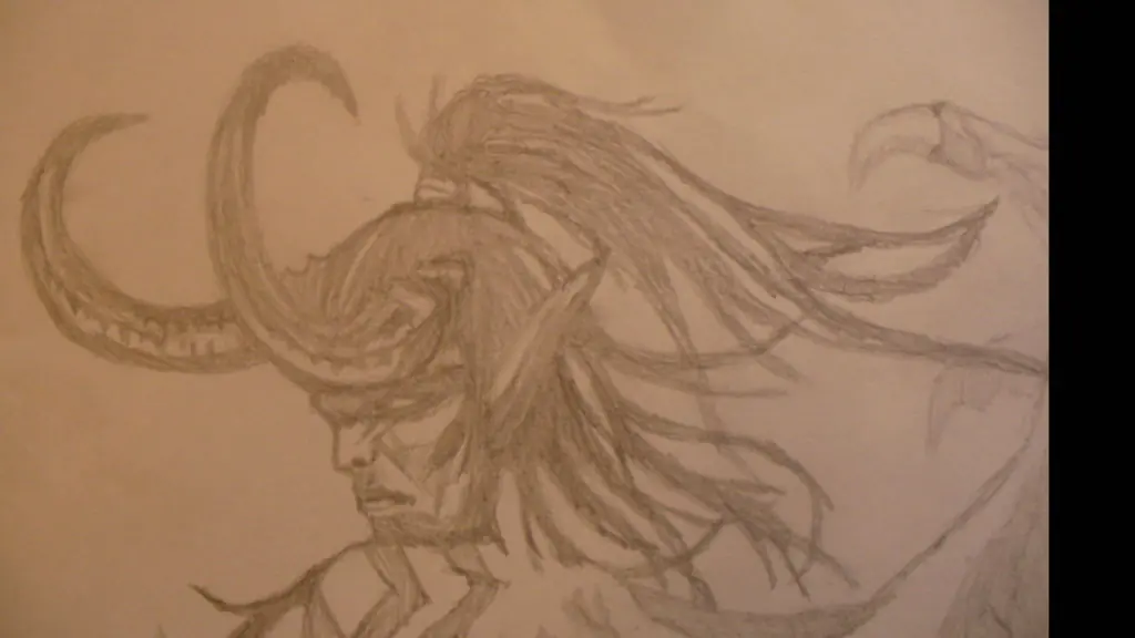 dibujo illidan (hombre) hecho por mi