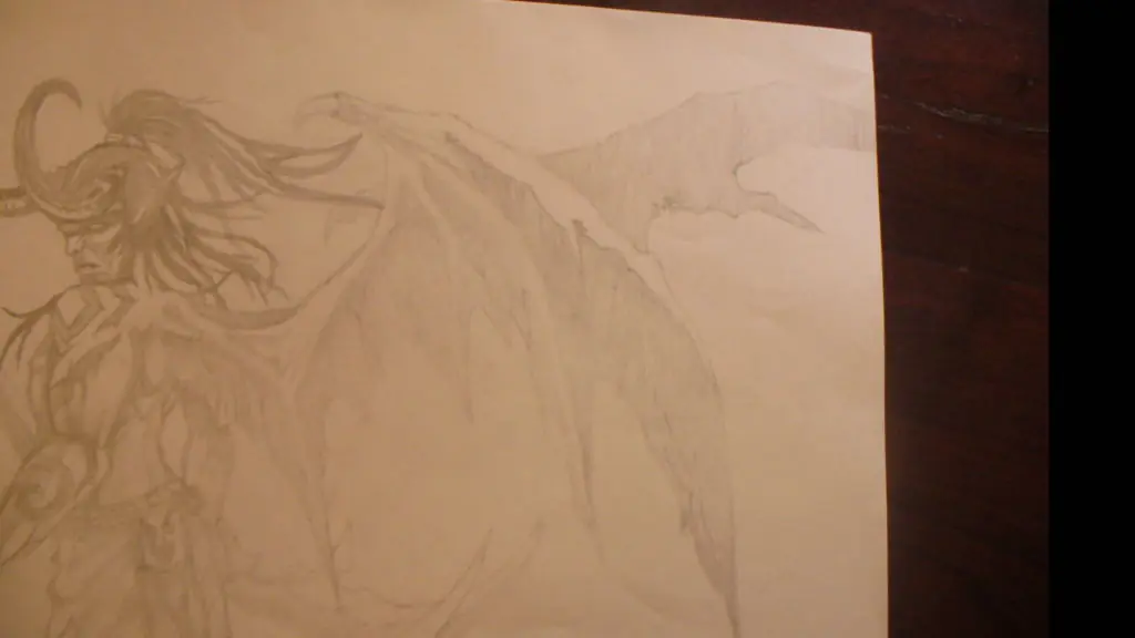 dibujo illidan (hombre) hecho por mi