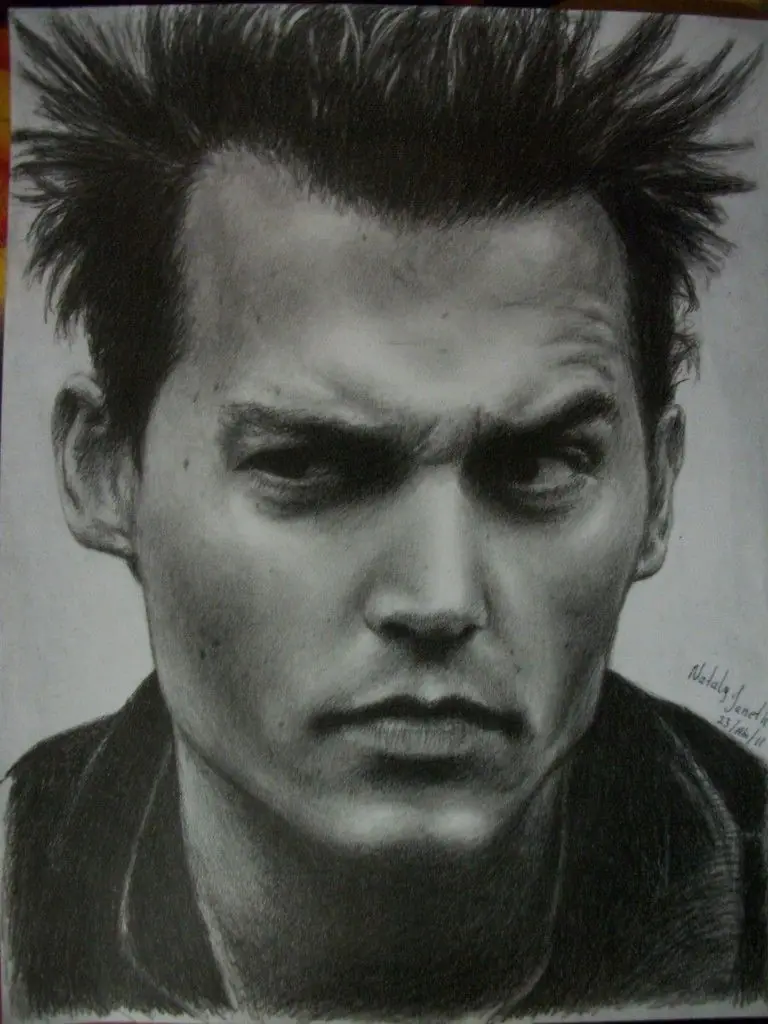 Mi Dibujo de Johnny Depp (paso a paso)