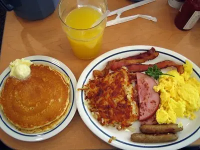Receta para un desayuno americano