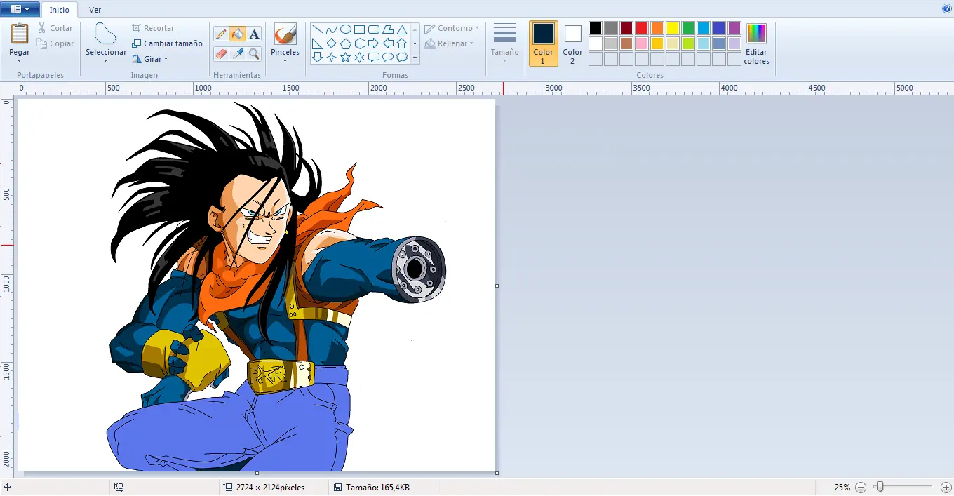 Dibujo en paint  de  Numero 17 DBgt