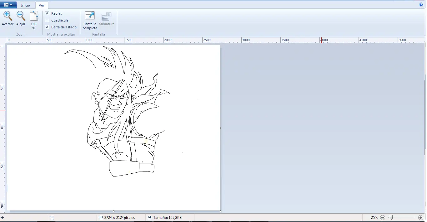 Dibujo en paint  de  Numero 17 DBgt