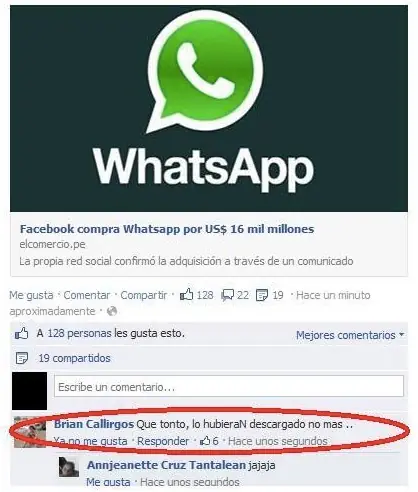 Las cosas que te encontrás en facebook