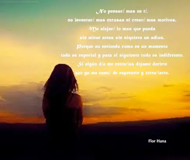 No pensaré mas en ti