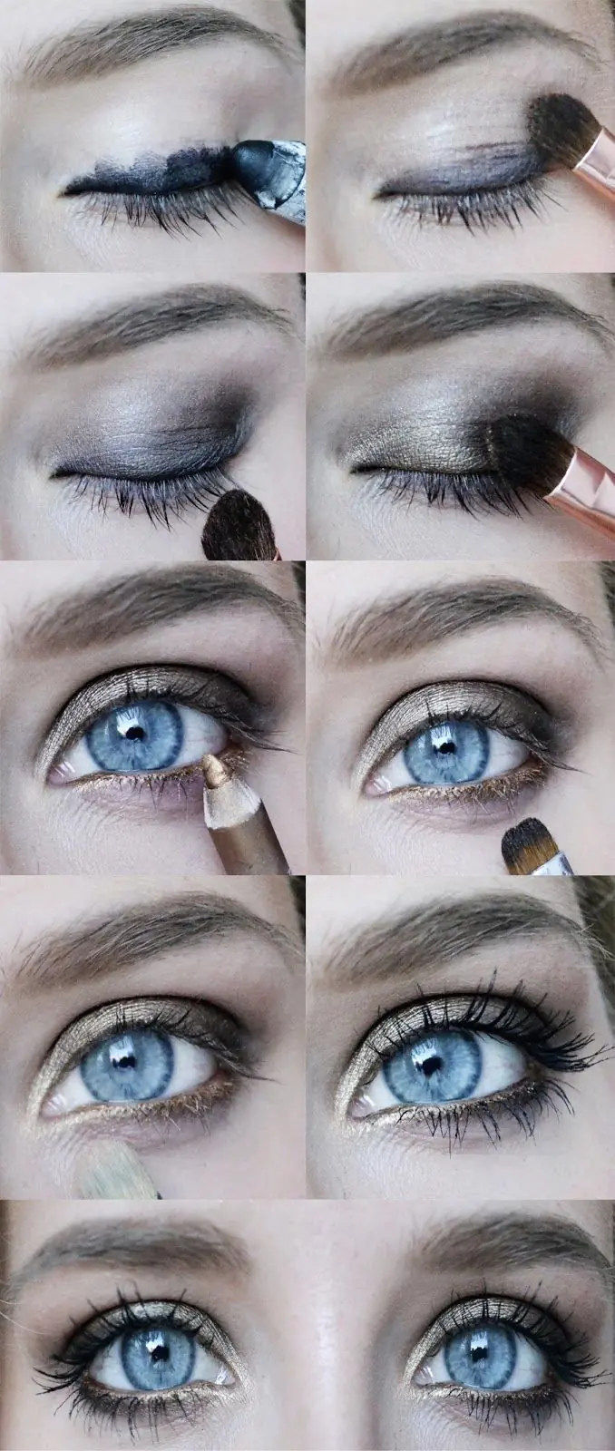 Maquillarse los ojos.