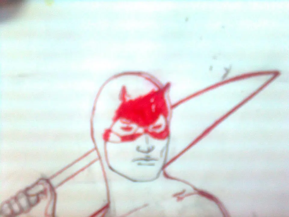 Tratando de mejorar la reputación: Dibujo Daredevil [paso a