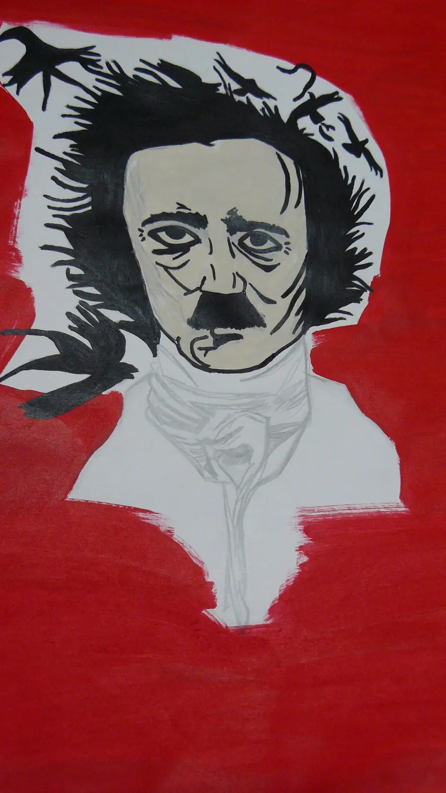 Dibujé a Edgar Allan Poe y te lo muestro (intento(?)