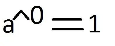 porque a^0=1