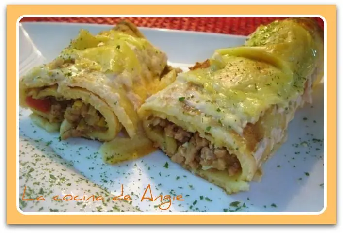 Rollitos de carne al estilo chileno