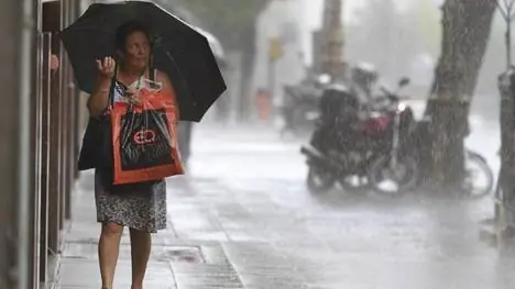 Diluvio y granizo en la Ciudad y sus alrededores