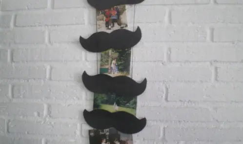 Día del Padre - marco de fotos con bigotes