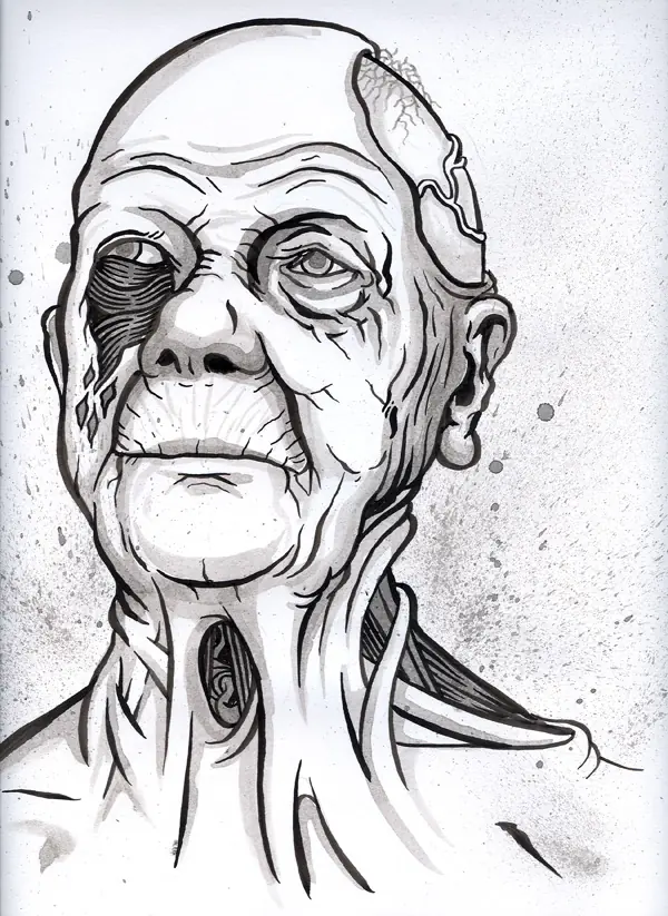 Jeff Proctor. Ilustración Zombie