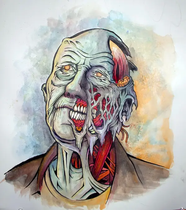 Jeff Proctor. Ilustración Zombie