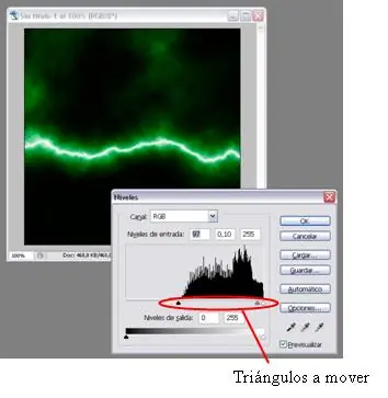 crear rayo y explosión de rayo en photoshop