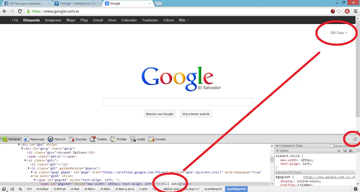 Como cambiar el texto de una pagina web