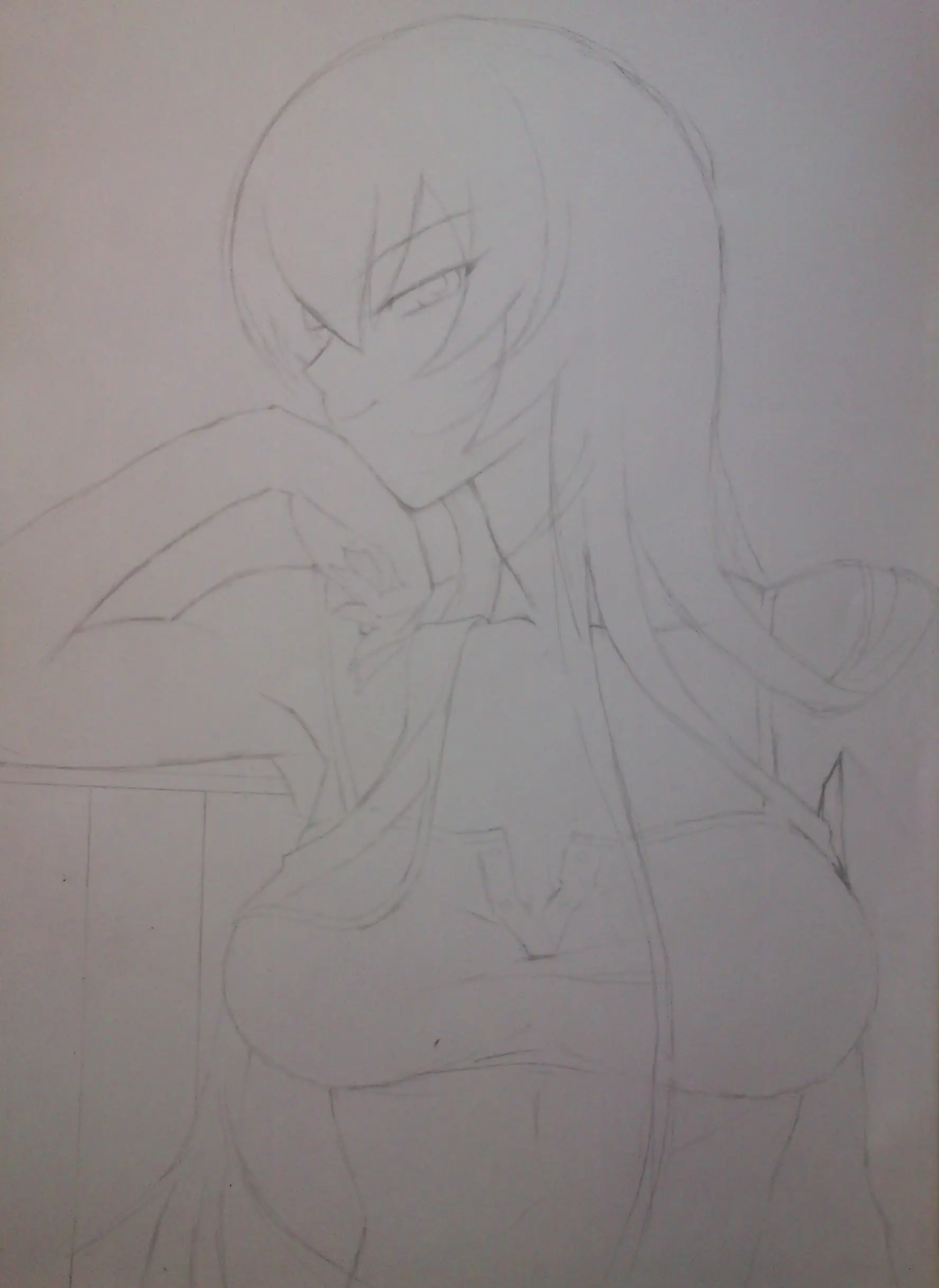 dibujo saeko busujima H.O.T.D (yras)