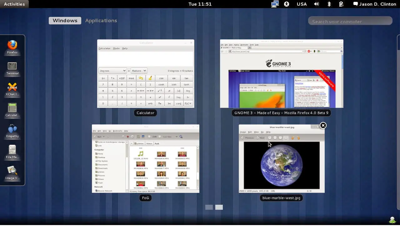 Descargar Fedora 15 con gnome 3 shell aqui !!