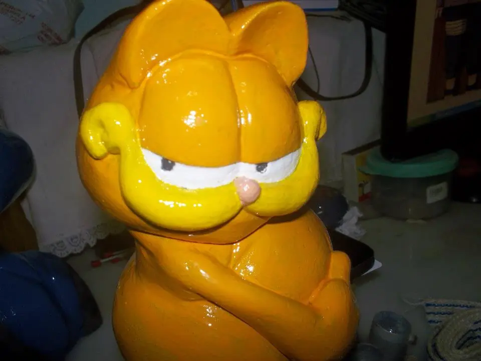 Mis esculturas de hashirama,garfield y anime